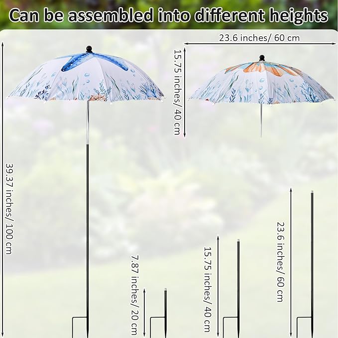 Plant Umbrellas for Outdoor Plants, Large Garden Plant Umbrella Shade Upgraded Adjustable Angle Height for Potted Plants Garden Beds
