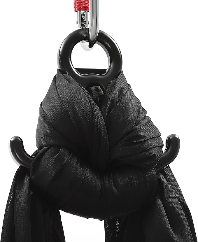 10.9 Yards Aerial Silk Swing Indoor, 32.8 * 8.53ft Aerial Yoga Wall Hammock for Adults, Aerial Silk Starter Kit Ceiling with 360° Swivel Connector & Fixing Discs, Inversion Exercises Holds 440lbs