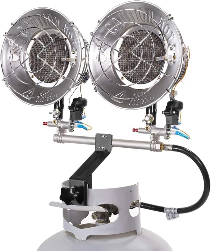 XtremepowerUS 30,000 BTU Propane Tank Top Heat Infrared Heater Burner Propane Heater LPG Use for Camping, Patios, Jobsite Backyard and More