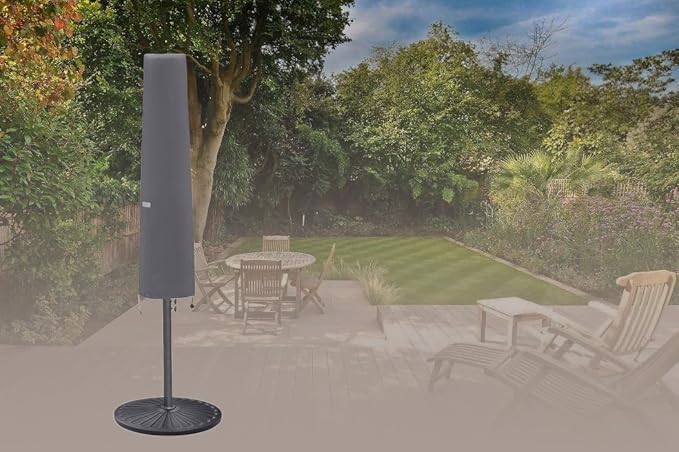 Umbrella Cover for 6ft to 9ft Patio Umbrellas, Waterproof and Durable Market Umbrella Cover with Zipper and Rod