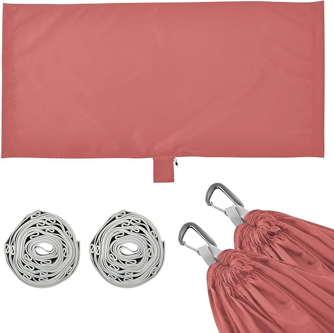Indian Red Solid Color Pure Plain 330lb Capacity Outdoor Hammock with Portabl Carry Bag Portable Hammock for Camping Travel Accessories sillas para acampar