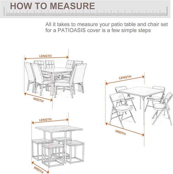 Covers Ultimate Grey Square Outdoor Table with Chairs Covers 76''L x 76''W x 32''H Waterproof Heavy Duty Square Patio Furniture Cover for Dining Table Set 2 Air Vents and Buckled Strap