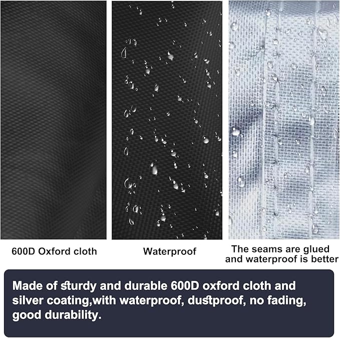 Patio Furniture Covers Waterproof for Chairs, Lawn Patio Chair Covers Fits up to 28 W x 30 D x32 H inches 2 Pack Black