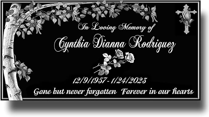 Personalized Memorial Granite Stone,Garden Memorial plaques for Outdoors,Headstones for Graves,Cemetery Marker,Memorial Stones,Grave Markers for Cemetery for Humans