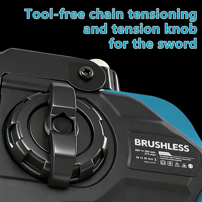 2-In-1 Cordless 8 Inch Pole Saw & Chainsaw Compatible with Makita 18V Battery (No Battery), Brushless Electric Chainsaw with Extension Pole, 15ft Max Reach for Tree Trimming Branch Cutting