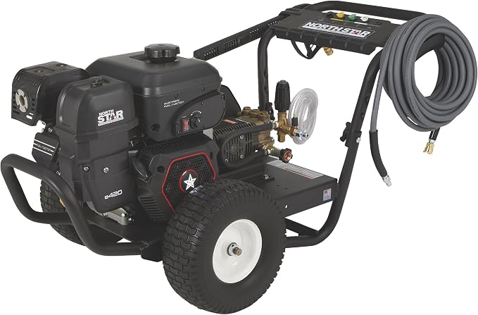 NorthStar Gas Cold Water Pressure Washer, 4000 PSI, 3.5 GPM, NorthStar Engine, Belt Drive