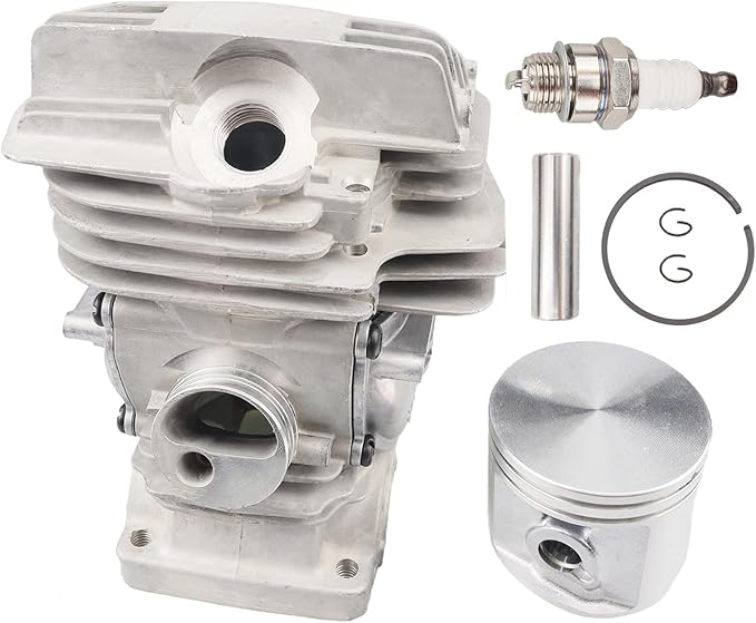 1141 020 1206 Cylinder Piston 47mm for Stihl MS291 MS291C Chainsaw, 47mm Big Bore for Stihl MS271 MS271C Chainsaw(Round Style Intake)