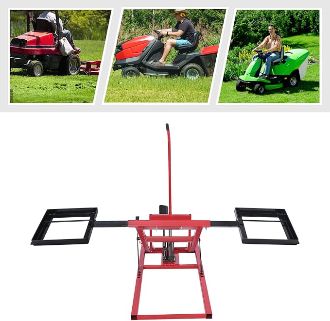 Hydraulic Lift Jack Adjustable Lawn Mower Lift for Lifting and Repairing Maintenance, Garden Tractors, All-Terrain Vehicles-Load 500lbs, 45 * 48.5 * 42in