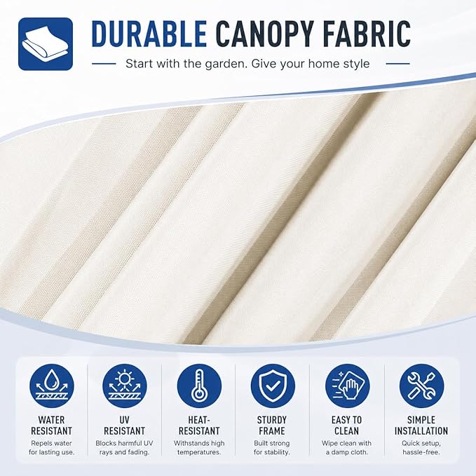 JAMFLY Large 9FT Offset Patio Umbrella with Cantilever Crank & Infinite Tilt, Heavy Duty Outdoor Hanging Umbrella with Cross Base for Backyard, Deck, Poolside