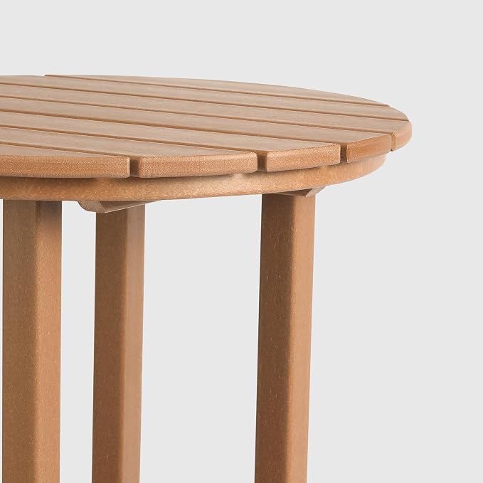 WestinTrends Malibu 42" Counter Height Round Outdoor Patio Bistro Bar Table, Teak