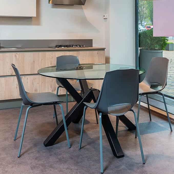 Round Clear Tempered Glass Table Top 42 Inch with 1/2 Inch Thick Flat Polished Edge Ideal for Tables Desks Workspaces and Outdoor Furniture by Fab Glass and Mirror