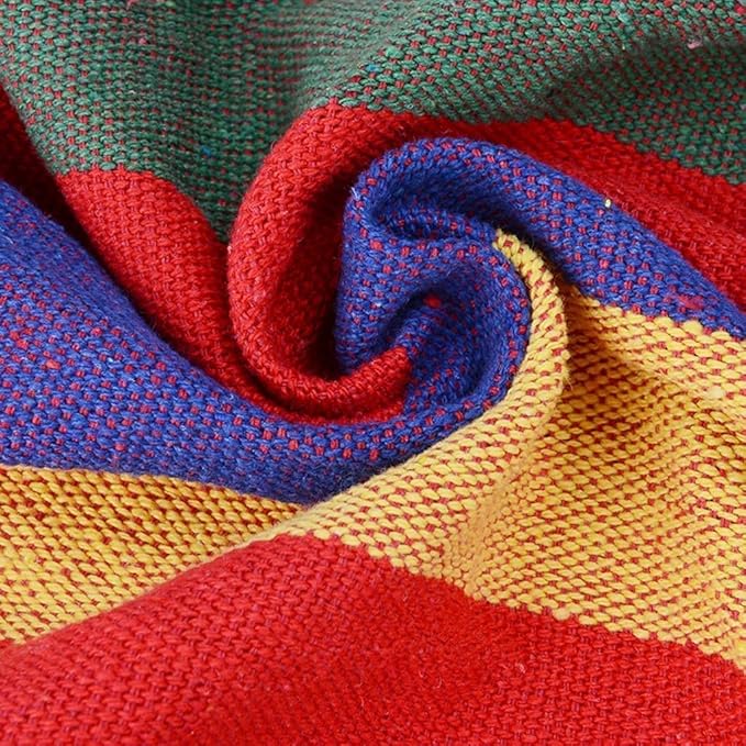 Outdoor hammocks Swing， Recreation Outdoor Leisure Canvas Hammocks Ultralight Camping Hammock Household Anti-Rollover Hammock for Hikers Hammock Camping (Color : Rosso, Size : 190 * 100cm)