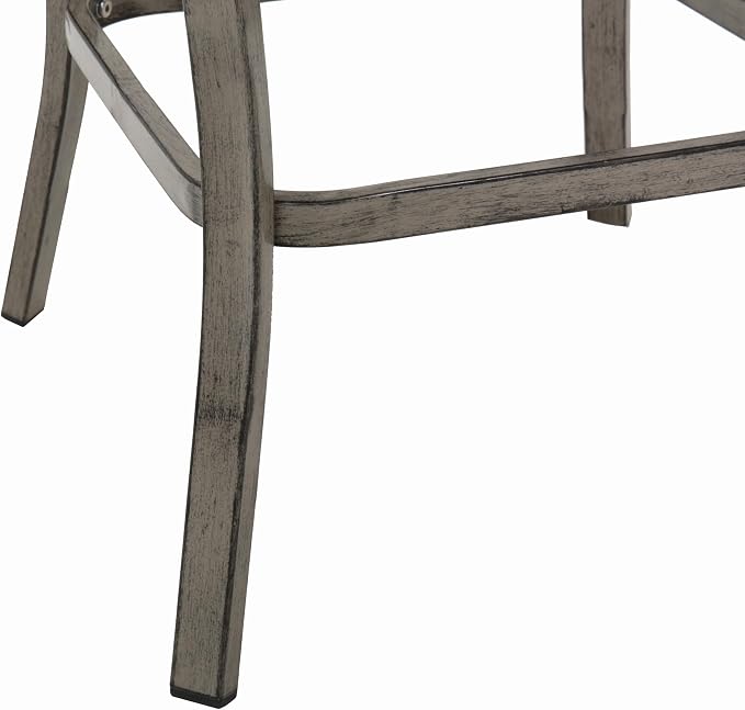 Side Coffee End Accent Patio Garden Outdoor Indoor Iron Square Metal Table, Powder Coated Finish, Painted Slatted Top, Curved Legs, Living Room Bedroom Balcony Entryway Furniture Decor (Grey)