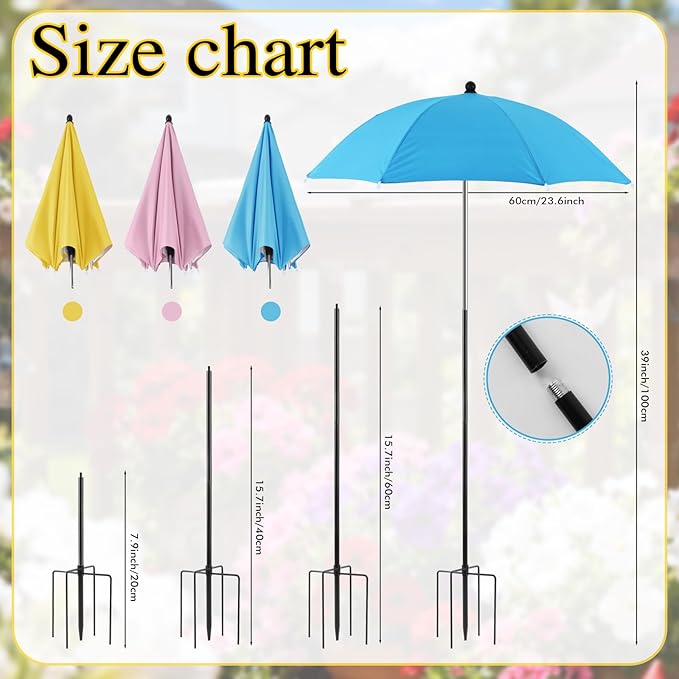 Plant Umbrellas for Outdoor Plants, Adjustable Plant Umbrellas for Potted Plants and Garden Beds, Provide Shade to ‌Defend Plants From Blazing Sun and Rain, Courtyard Balcony Plants Shade