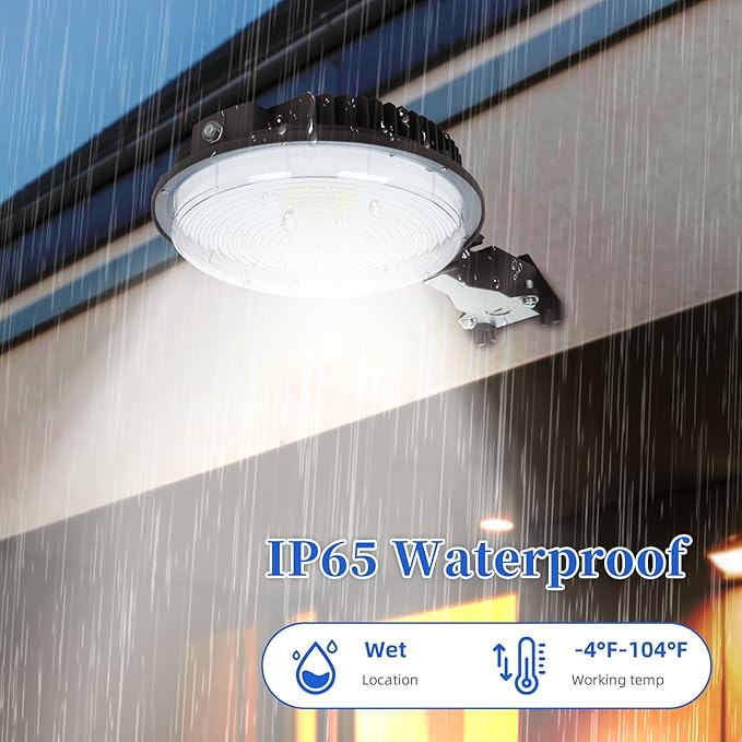 70W LED Barn Light,Dusk to Dawn Outdoor Lighting with Photocell and Mount arm, 5000K Daylight 10500LM,IP65 Waterproof Adjustable Angle Outdoor Flood Light for Yard Garage Securtity Area