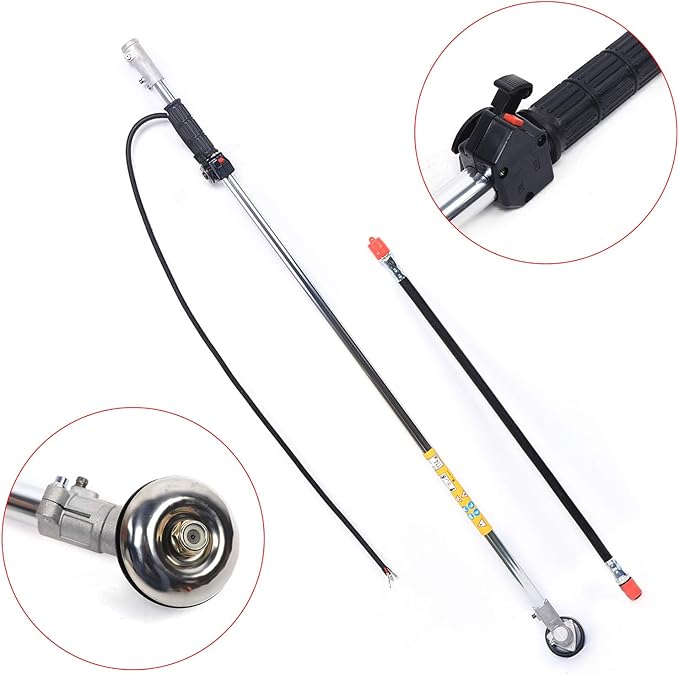 Gasoline Brush Cutter 2-Stroke8500RPM Gas Weed Wacker Brushs Cutter and Gas String Trimmer 2-Cycle Extreme Duty with Fuel Tank Multi Garden Tools Brush Cutters Weed Wacker for Yard Lawn (43CC+1250W)
