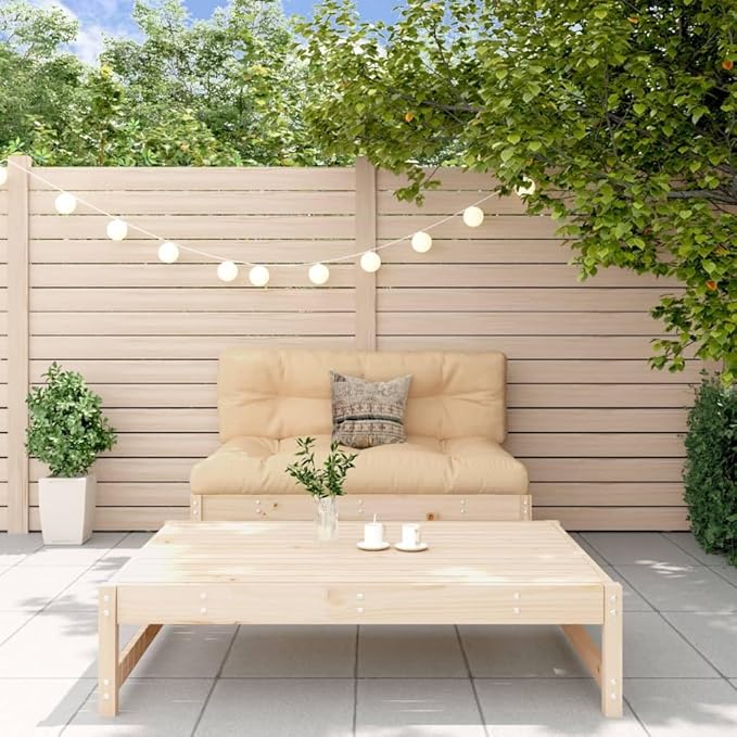 2 Piece Patio Lounge Set with Cushions, Sectional Sofa Outdoor Sofa Sets Front Porch Furniture Patio Conversation Set for Poolside Negotiation Area Garden Piazza Solid Wood