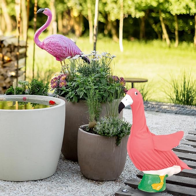 Gaggleville Flamingo Goose Outfit, Fits Large 23" H Statue, by Fox | Valley Traders
