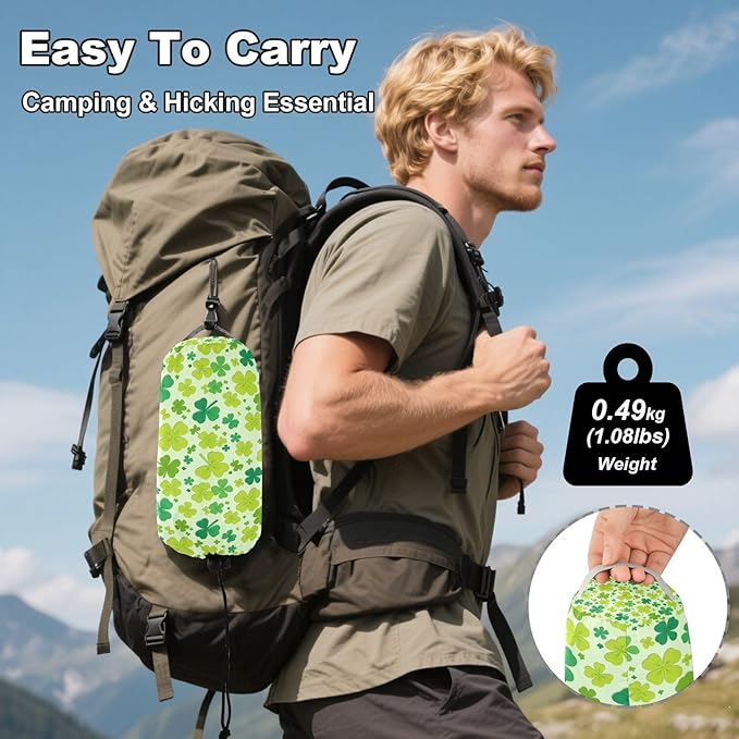 Hammocks for Outside Four-Leaf Clovers Camping Hammock Portable Hammocks with Tree Straps and Carry Bag Camping Accessories for Hiking Beach Outdoor