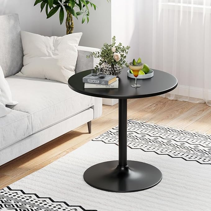 ERGOMASTER Two-in-one Adjustable Height Bar Tables – 24 inch Round Cocktail Table with Sturdy Metal Base, 120 lbs Capacity, 40"/22" Two Convertible Height for Living Room,Restaurant Bistro