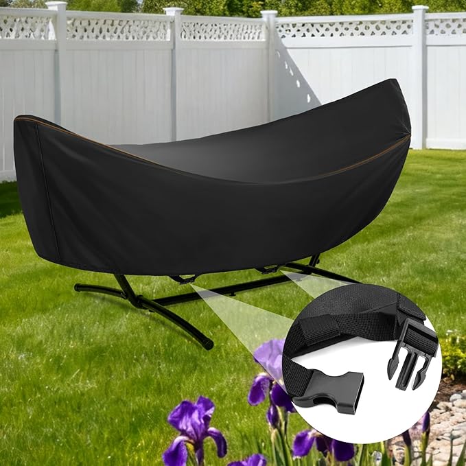 Hammock Cover Waterproof Heavy Duty 420D Outdoor3 Hammock Stand Covers with Windproof Buckles