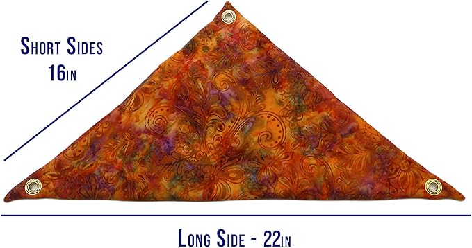 Hammock for Bearded Dragons, Orange Red Lavendar Batik Fabric with Suction Cup Hooks