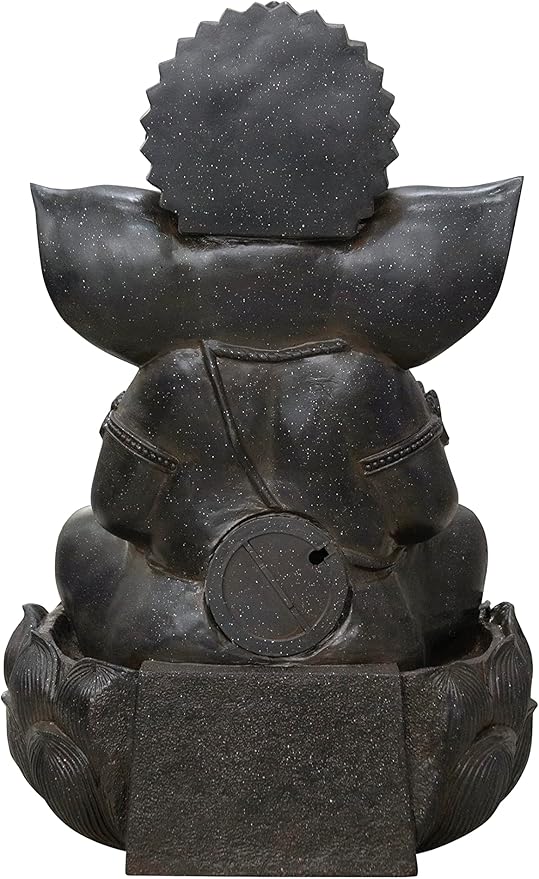 Hi-Line Gift-35 H Ganesha Fountain Outdoor Garden Sculpture W/LEDs Adjustable Water