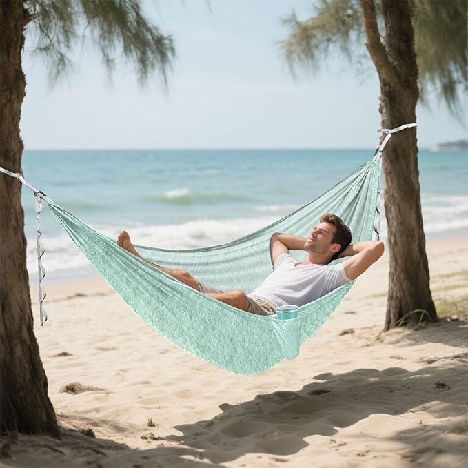 Mint Green Solid Color 330lb Capacity Hammocks Swing Hammock for Outside Patio Garden hamaca para acampar