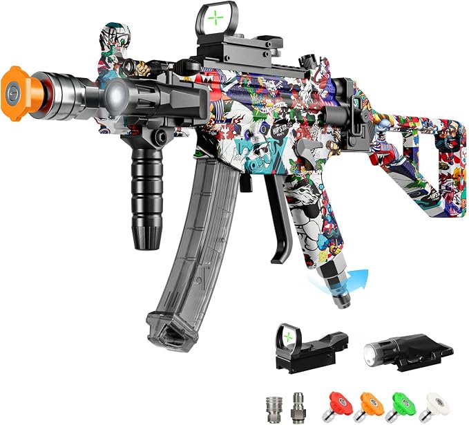 Swivel Pressure Washer Gun 3600 PSI – Easy Pull Trigger Handle with 3/8" Quick Connect Plug, Foam Cannon Compatible for Car, Home & Outdoor Cleaning (Colorful Graffiti)