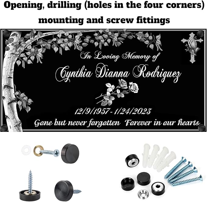 Personalized Memorial Granite Stone,Garden Memorial plaques for Outdoors,Headstones for Graves,Cemetery Marker,Memorial Stones,Grave Markers for Cemetery for Humans