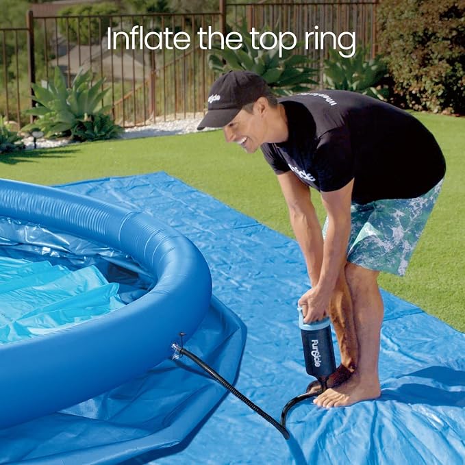 Funsicle 12' x 36" Quickset Round Above Ground Swimming Pool & Pump, Blue, Age 6 & up