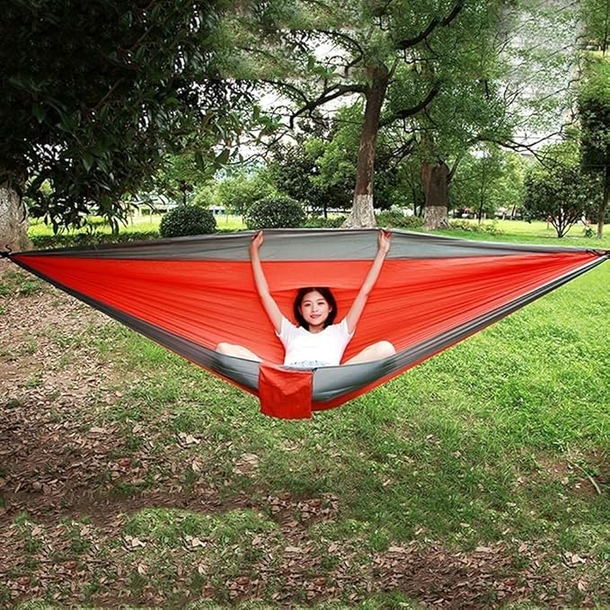 Camping Hammock Bed Camping Hammock Portable Parachute Fabric Garden Outdoor Leisure Sleeping Swing Travel Hanging Bed Hammock Swing (Color : I)
