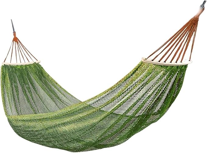 The Hammock Outdoor Ice Wire Mesh Hole Swing and Curved Rod are Stable Sturdy and Have Good Load-Bearing Capacity(Military Green)