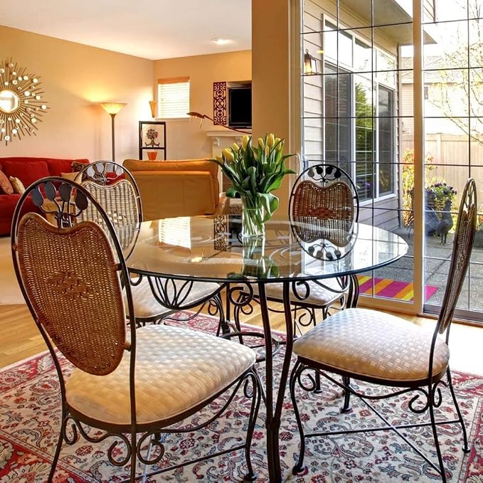 38" Inch Round Glass Table Top 3/8" Thick Pencil Polish Edge Tempered by Fab Glass and Mirror