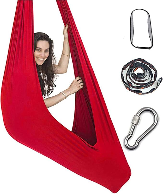 Kids Sensory Swing Therapy Cuddle Hammock for Child and Teens Autism PDD ADHD ADD Elastic Parcel Steady Hanging Seat Swing Up to 200kg (Color : Black, Size : 100 x 280 cm)