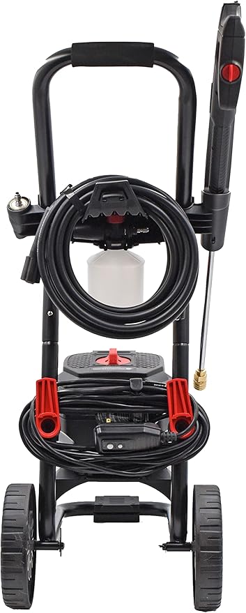 AR Blue Clean BCXP22300P Electric Pressure Washer-2300 PSI, 1.7 GPM, 13 Amps Quick Connect Accessories, Two Wheel Trolley, On Board Storage, Portable Pressure Washer, High Pressure, Car washer, Patio
