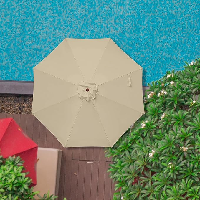 Patio Umbrella Replacement Canopy Only,Outdoor Table Market Yard Umbrella Top for Outdoor Umbrella Canopy