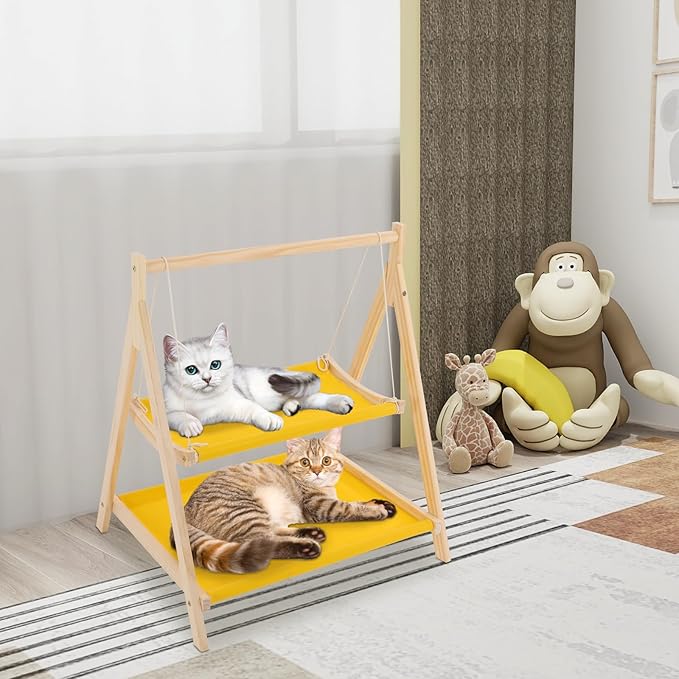 Double Deck Cat Hammock Sports & Outdoor Goods/Outdoor Recreation/Hammock - Yellow