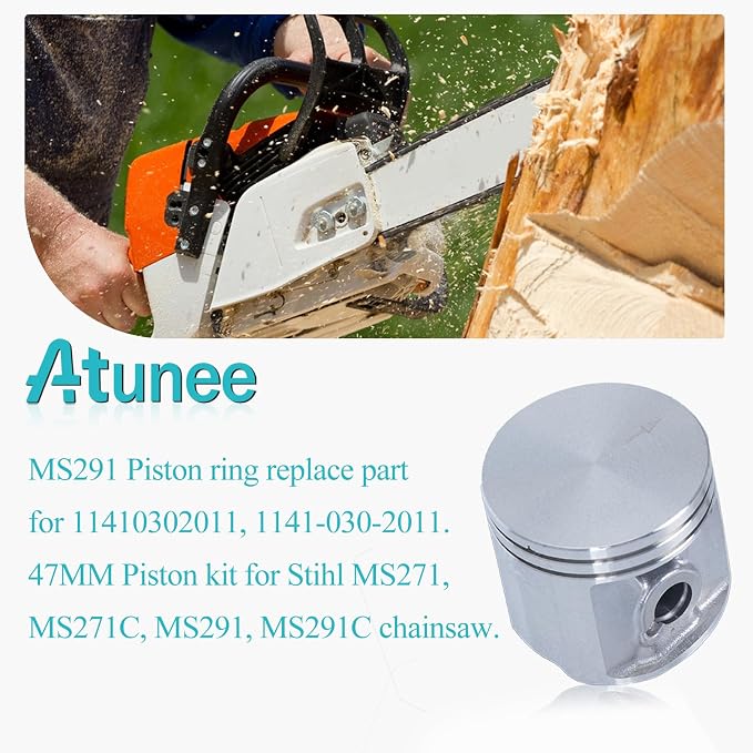 1141 030 2011 Piston Kit for Stihl MS271 MS271C MS291 MS291C Chainsaw Replace 1141-030-2011