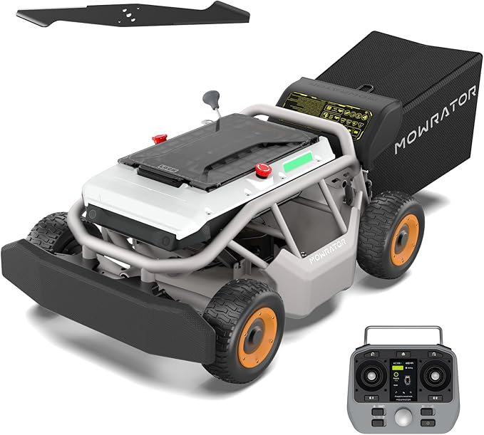 Mowrator S1 4WD 18Ah Remote Control Lawn Mower, All-Season Yard Care, 75% (37°) Slope Climbing, 21" Cutting Width, 1.5–4.3" Adjustable Cutting Height, Up to 1.12 Acres