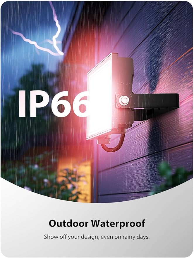 Onforu 30W LED Flood Light Outdoor with Remote, Color Changing RGBW Floodlight, 2700K Warm White IP66 Stage Lighting Indoor Uplights for Events, Uplighting for Party 4 Pack