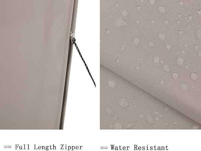 Patio Umbrella Covers for 10ft to 11ft Patio Umbrellas, Waterproof and Durable Market Parasol Ourdoor Umbrella Covers with Zipper and Rod