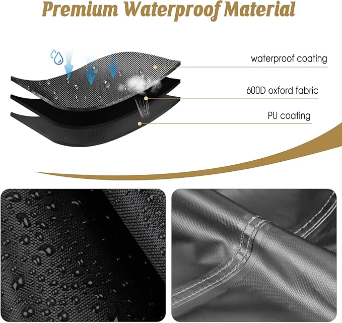 Patio Dining Table Cover for 8-10 Persons,87"Lx37"Wx30"H,Extra Large 7-8 FT Rectangle Outdoor Table Cover，Waterproof Dustproof Protection