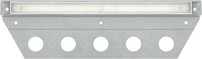 Hinkley Landscape Lighting Nuvi 15448TT Large Hardscape Light, Vinyl Alloy, Low-Profile Housing, Mounting Bracket, Dimmable, Titanium