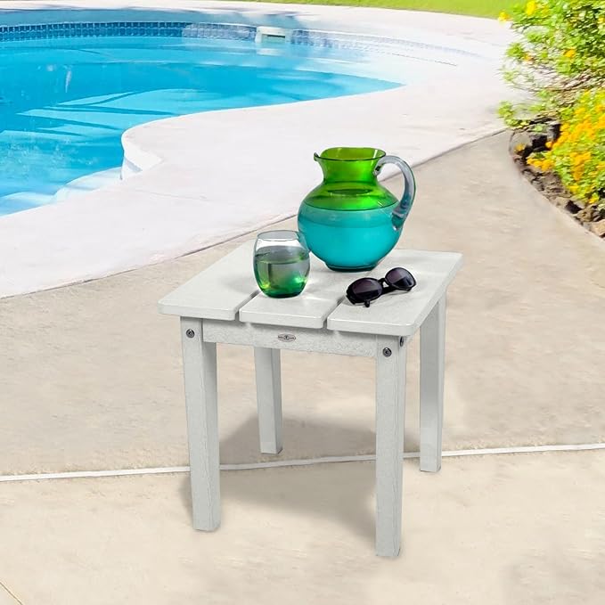 Mix and Match Cape, Lakeshore and Riverside Adirondack Small Side Table, Coconut White
