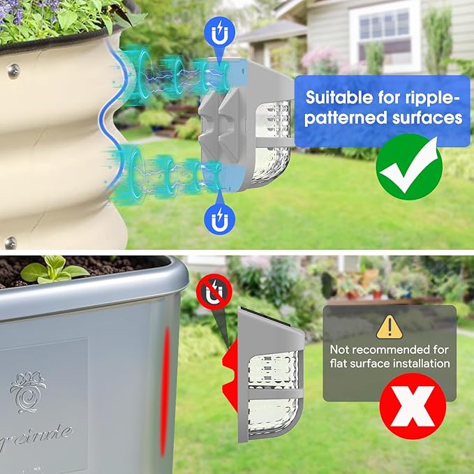Energetic Solar Powered Garden Lights with Dusk to Dawn Sensors, Gray, 4 Pack
