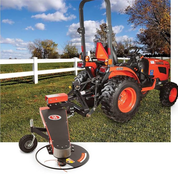 TT130003PN PRO XLP 3-Point Hitch Trimmer Mower, 10.30 ft/lb DR Engine, 22" Cutting Width, Electric Start, 5 Different Cutting, No Wrapping, Cast Aluminum Nose Plate, Cast Aluminum Nose Plate