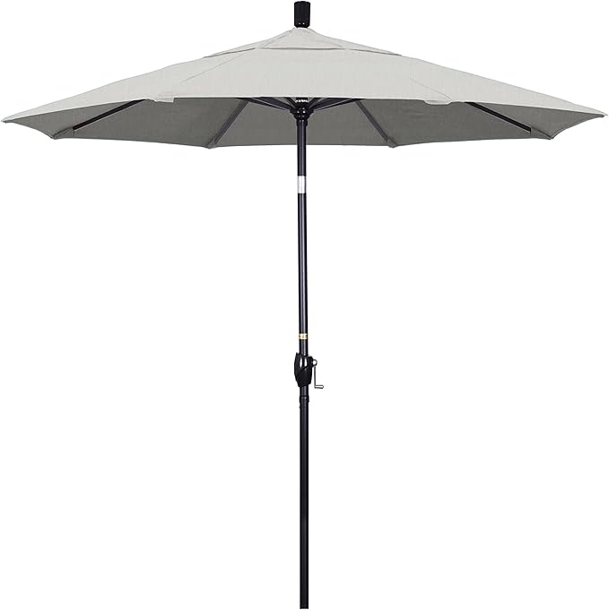 California Umbrella 7.5' Round Aluminum Market Umbrella, Crank Lift