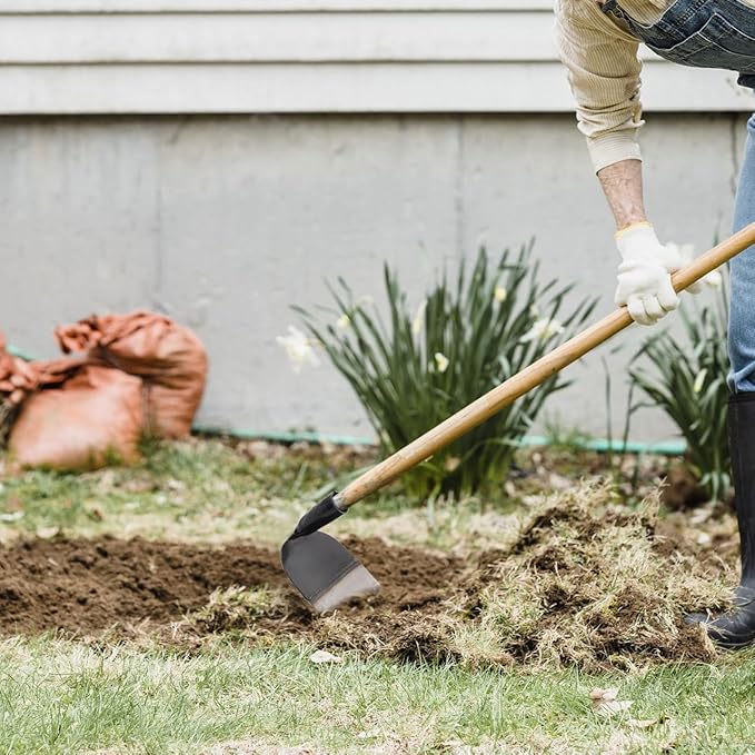 BESPORTBLE Heavy Duty Garden Hoe Tool for Weeding and Soil Loosening Solid Steel Construction Compact 7.28 Inch Hand Hoe for Backyard Gardening and Agricultural Use