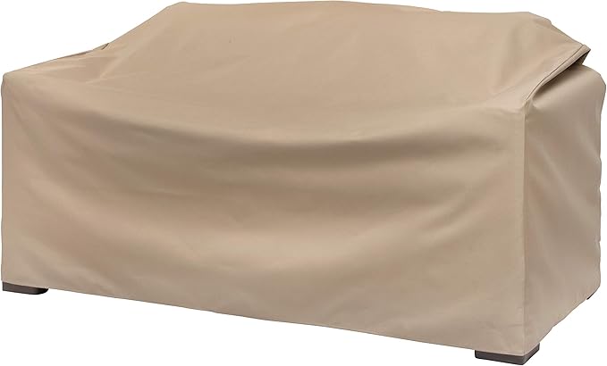 Modern Leisure Basics Patio Loveseat Cover, 55"L x 33"W x 38"H, Khaki